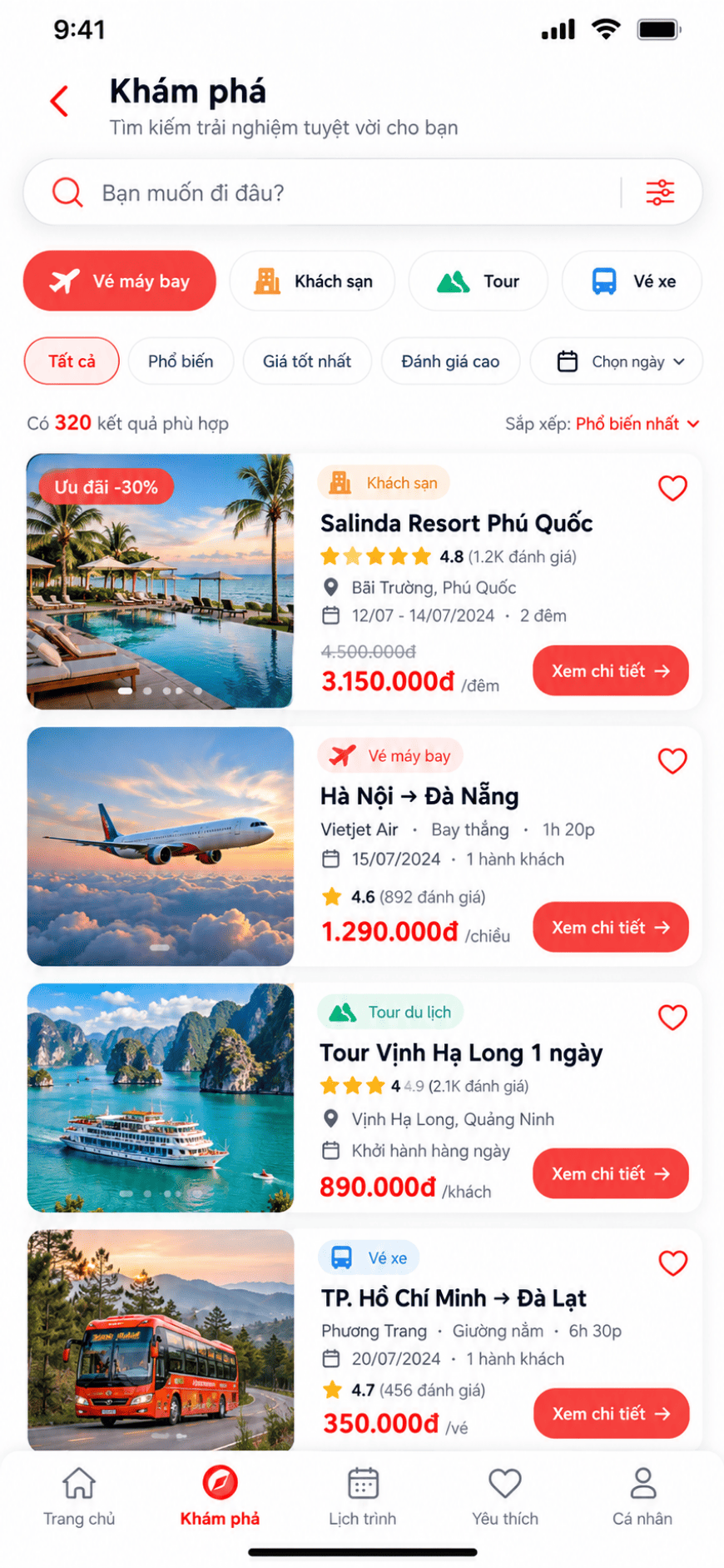 App du lịch - Booking Tour